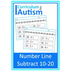 Number Line Subtract within 20